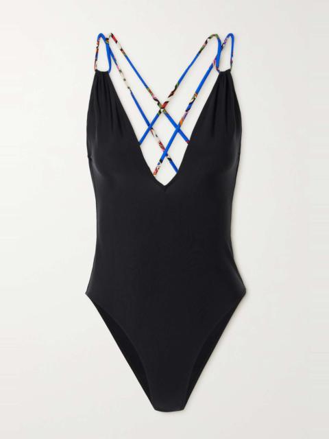 PUCCI Printed halterneck swimsuit