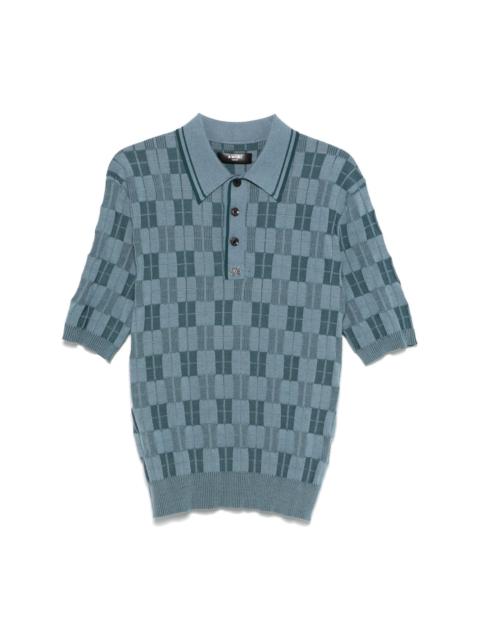 checked polo shirt