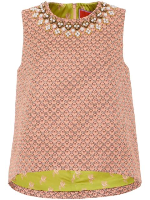La DoubleJ La Scala embroidered top