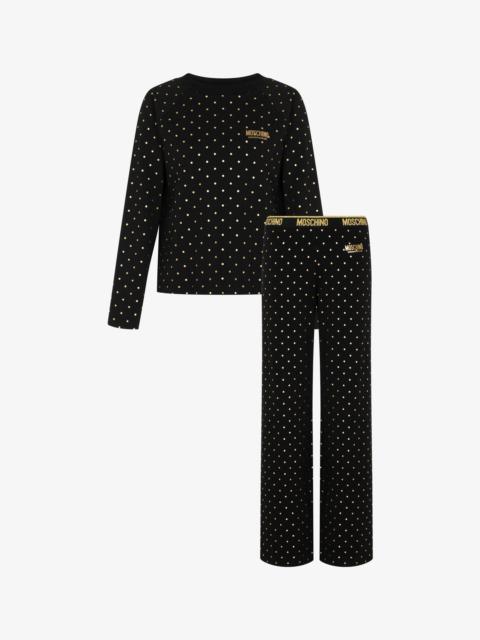 Moschino POLKA DOTS STRETCH JERSEY PYJAMAS