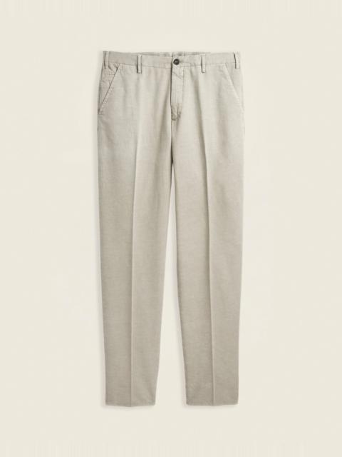 SLOWEAR Straight fit cotton and linen trousers