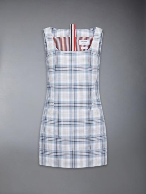 Thom Browne WINDOWPANE PLAID MINI SACK DRESS