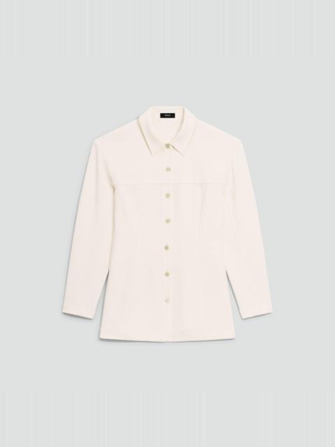 Theory Sculpted Seam Shirt in Admiral Crepe