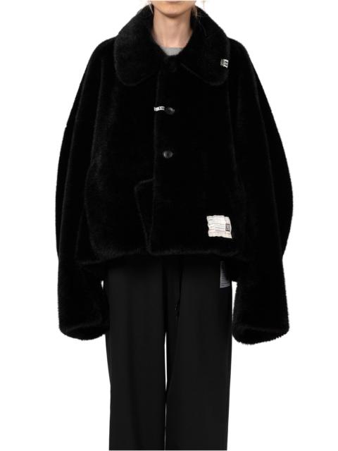 Maison MIHARAYASUHIRO Roll-up Hem Fake Fur Coat