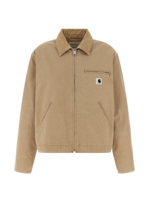 Carhartt logo-patch bomber jacket