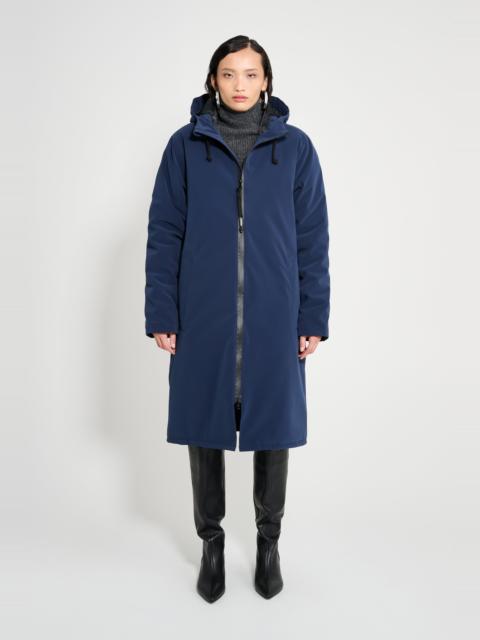 Stutterheim Stockholm Long Matte Winter Coat Navy