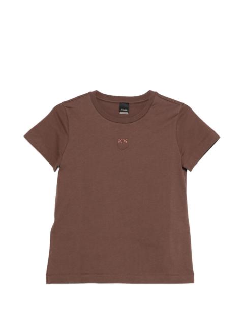 PINKO logo-embroidered T-shirt