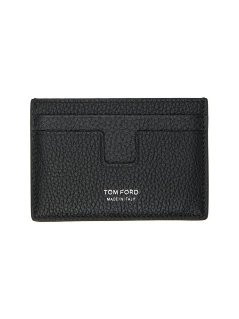 TOM FORD Black Grain Leather Classic Card Holder
