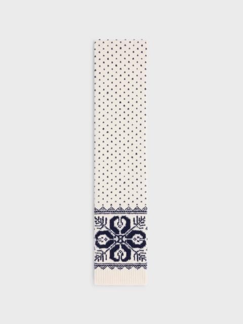 CELINE scarf in fair isle wool