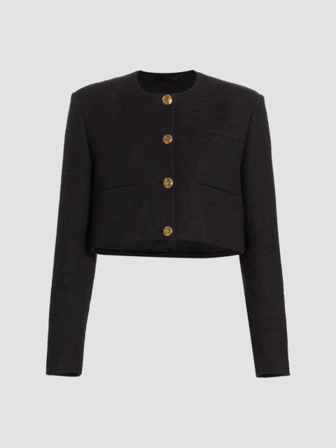 Citizens of Humanity Women's Pia Cotton-Blend Tweed Crop Jacket - Black