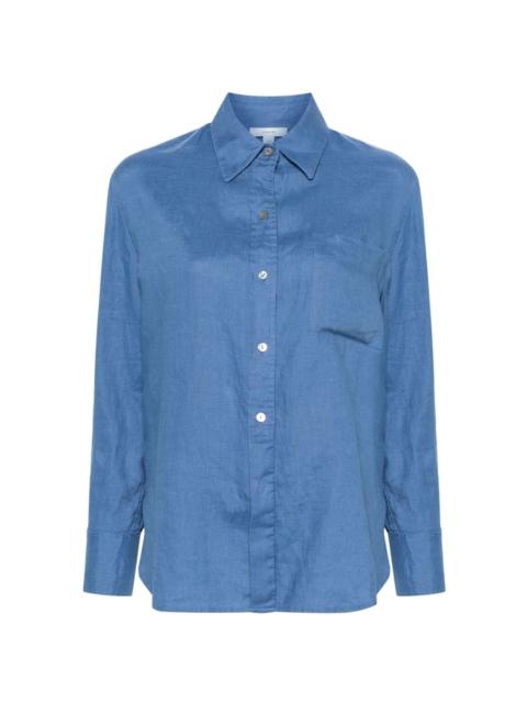 chest-pocket linen shirt