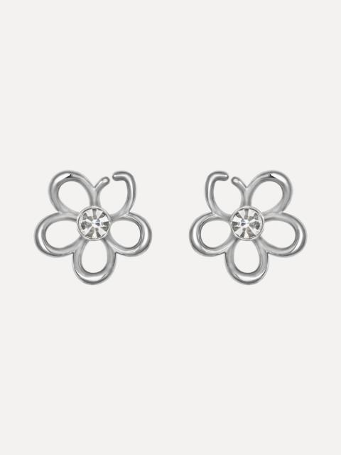 Oscar de la Renta O FLOWER CRYSTAL EARRINGS
