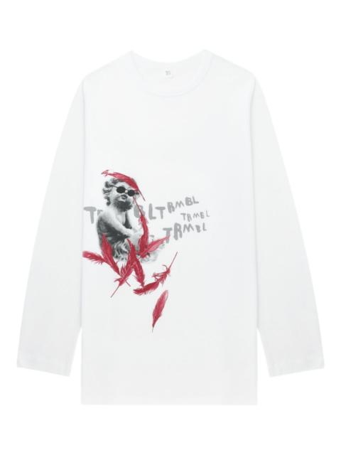 Y's cherub-print long-sleeve T-shirt