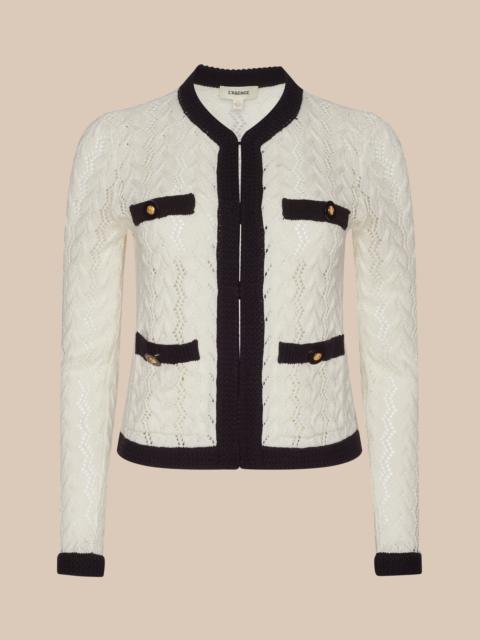L'AGENCE Zephyra Pointelle Knit Cardigan