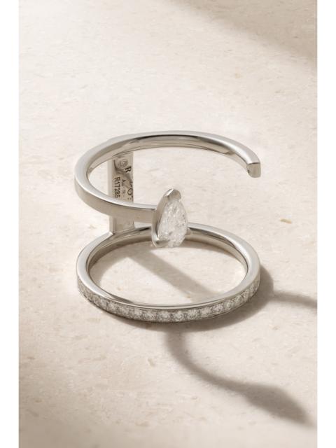 REPOSSI Serti Sur Vide 18-karat White Gold Diamond Ring