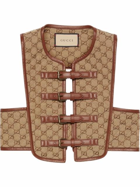 GUCCI GG-canvas buckle-fastening vest