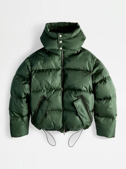 Tod's HOODED DOWN JACKET - GREEN