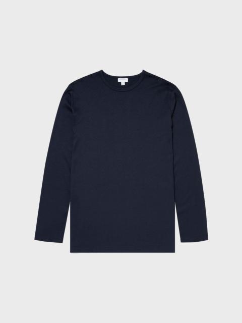 Sunspel Cotton Modal Lounge Long Sleeve T‑shirt