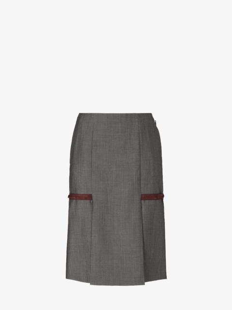 FENDI Skirt Gray mohair fabric skirt