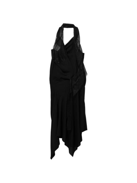 Junya Watanabe asymmetric lace-panel dress