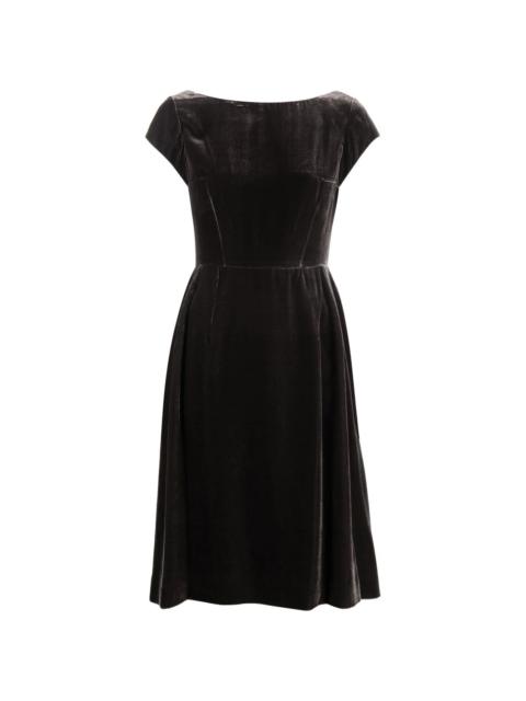 Aspesi cap-sleeve velvet-effect dress