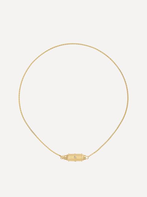 MARIE LICHTENBERG 18ct Gold Diamond Micro Coco Locket Necklace