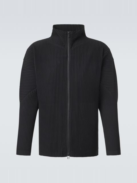 ISSEY MIYAKE Basics pleated zip-up cardigan