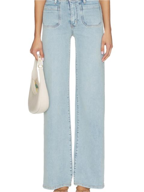 FRAME Le Slim Palazzo Modernist Pocket Long Jeans