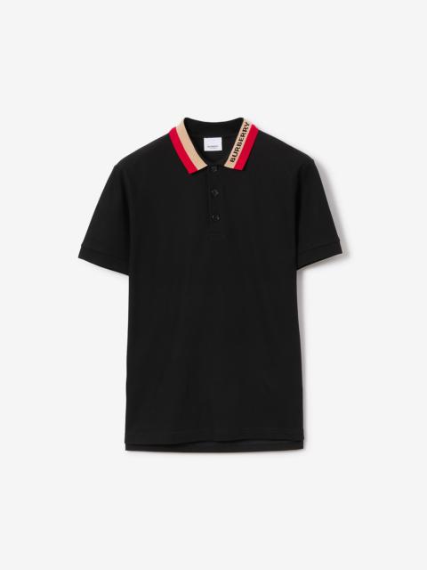 Burberry Logo Detail Cotton Piqué Polo Shirt