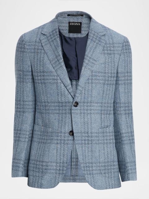 ZEGNA Men's Maxi-Plaid Woven Patch-Pocket Sport Coat