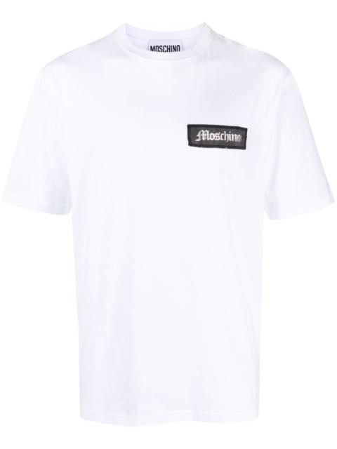 Moschino 로고 잡아당기기 면 T 셔츠