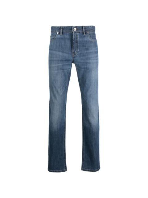 Brioni logo-patch straight-leg jeans