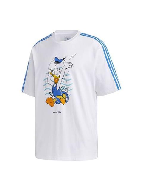 Men's adidas neo Donald Duck Sports Short Sleeve White T-Shirt GJ5646