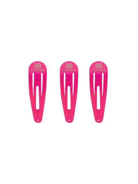 BALENCIAGA Women's Holli Xs Clip Set in Fluo Pink