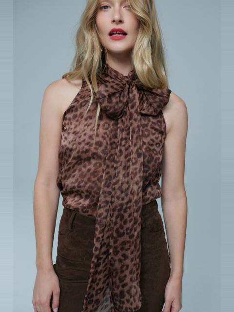 BARDOT Arlette Neck Tie Printed Top In Leopard