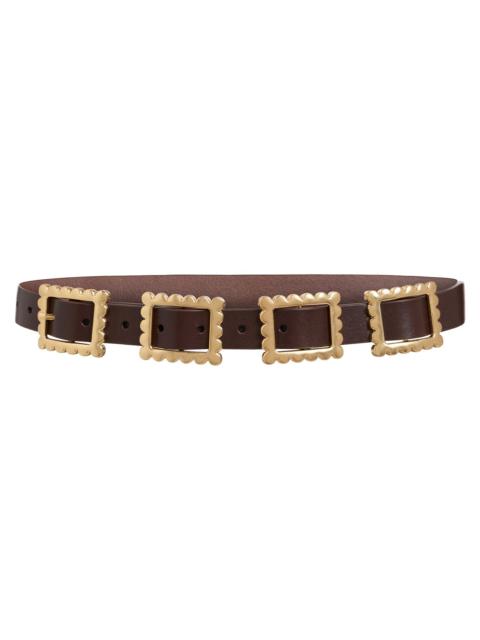 CYNTHIA ROWLEY Gold Buckle Thin Belt