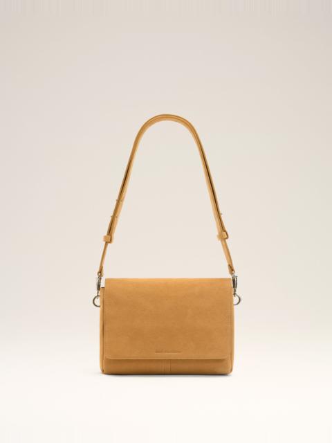 AMI Paris YELLOW COW LEATHER FLAP MESSENGER CARROUSEL BAG