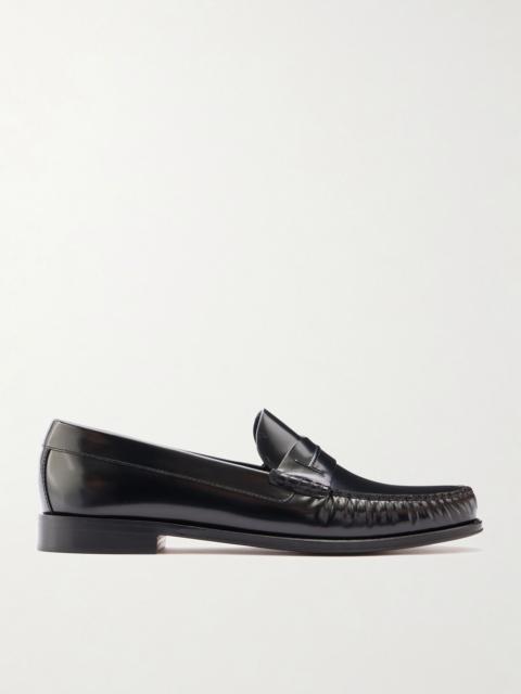 TOM FORD Polished-Leather Loafers Black