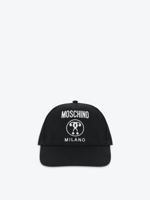 Moschino DOUBLE QUESTION MARK CANVAS HAT