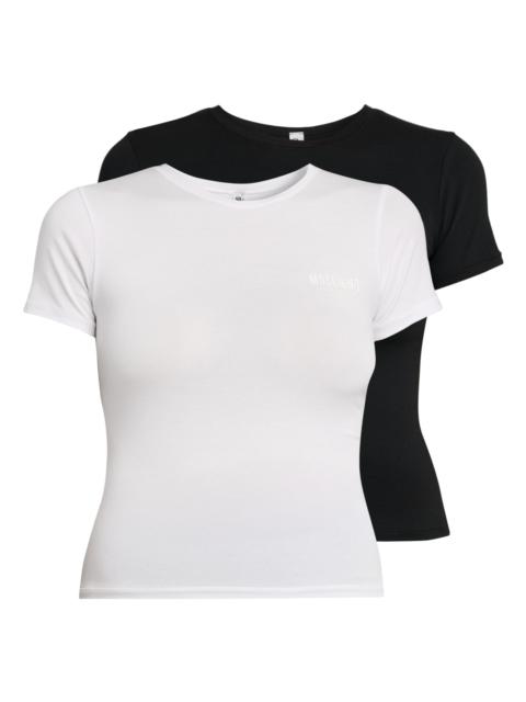 Moschino Women's 2-Pack Logo Cotton-Blend T-Shirt Set - Multi Black
