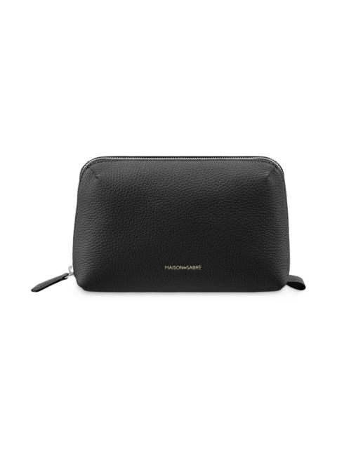 MAISON de SABRÉ Leather Tech Pouch - Black Caviar