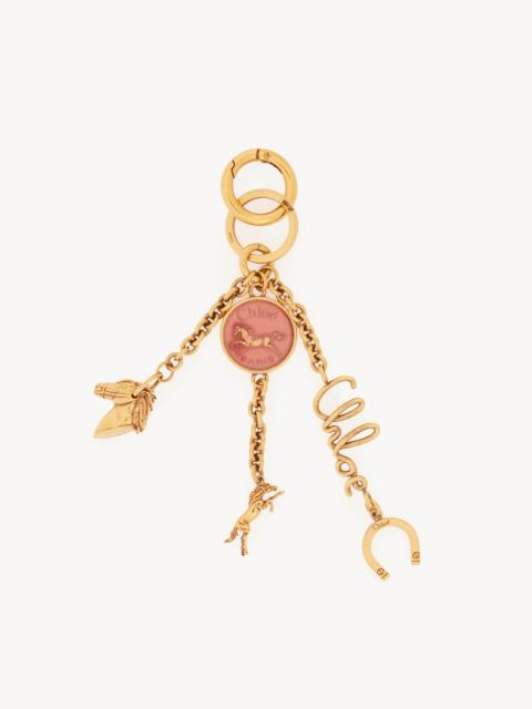 Chloé CHLOÉ SYMBOLS COIN HORSE BAG CHARM IN BRASS