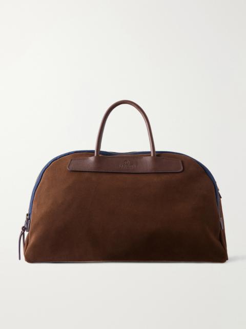 Bleu de Chauffe Sac Voyage Leather-Trimmed Suede Weekend Bag