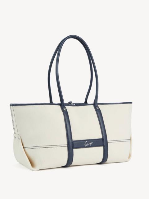 KENZO 'KENZO Utility' reversible shoulder bag in canvas and leather