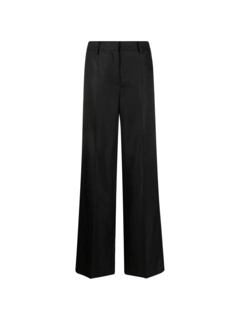 high-waisted straight-leg trousers