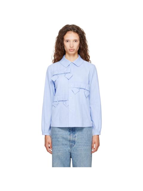 Comme des Garçons GIRL Blue Cotton Broad Shirt