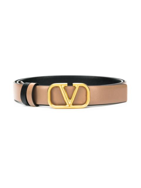Valentino Leather reversible Vlogo belt
