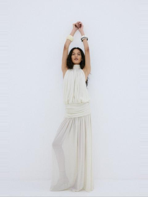 De La Vali CRUZ MAXI DRESS IN CREAM CHIFFON