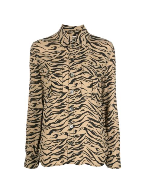 tiger-print blouse
