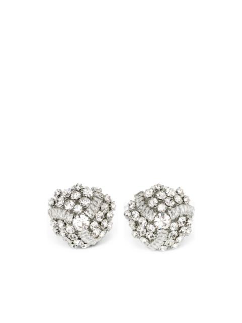 N°21 crystal-embellished clip-on earrings